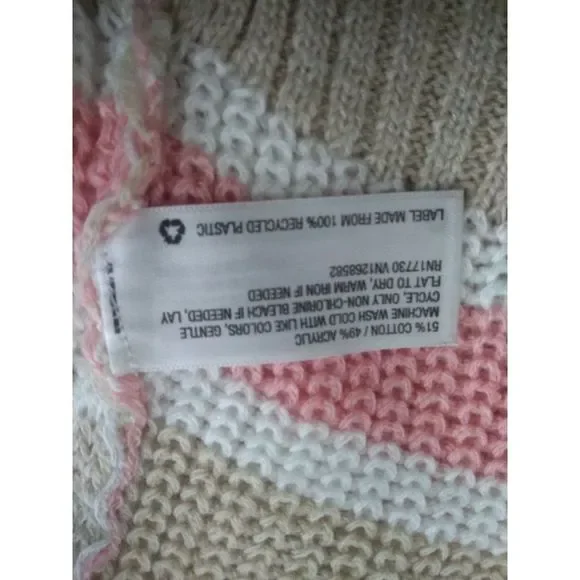 WILD FABLE WOMENS STRIPED V-NECK PULLOVER SWEATER- L - Picture 7 of 7